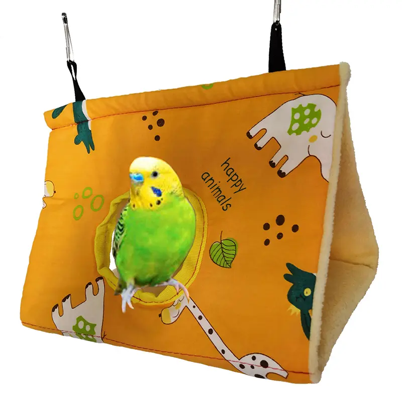 Bird Nest House Hanging Cage Warm Thickened Plush Sleeping Bed Cave Comfortable Hammock Hanging Nest For Bird Pet Accessories