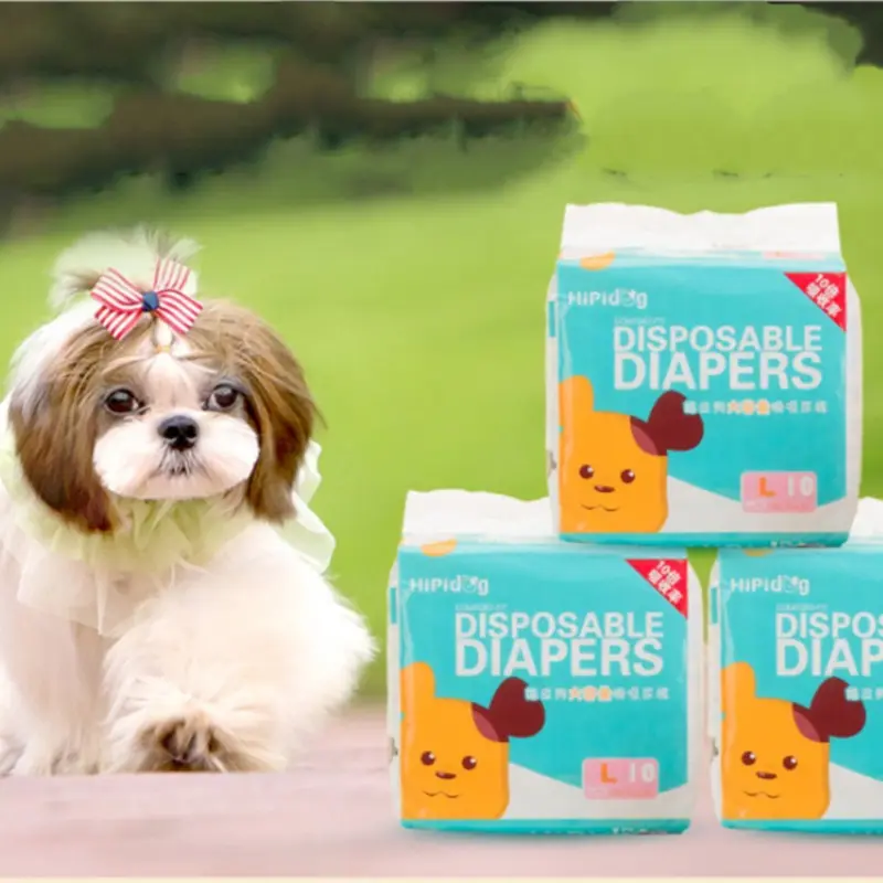 10PCS/Bag Disposable Dog Diapers Diaper For Dogs Pet Female Dog Leakproof Nappies Puppy Super Absorption Physiological Pants