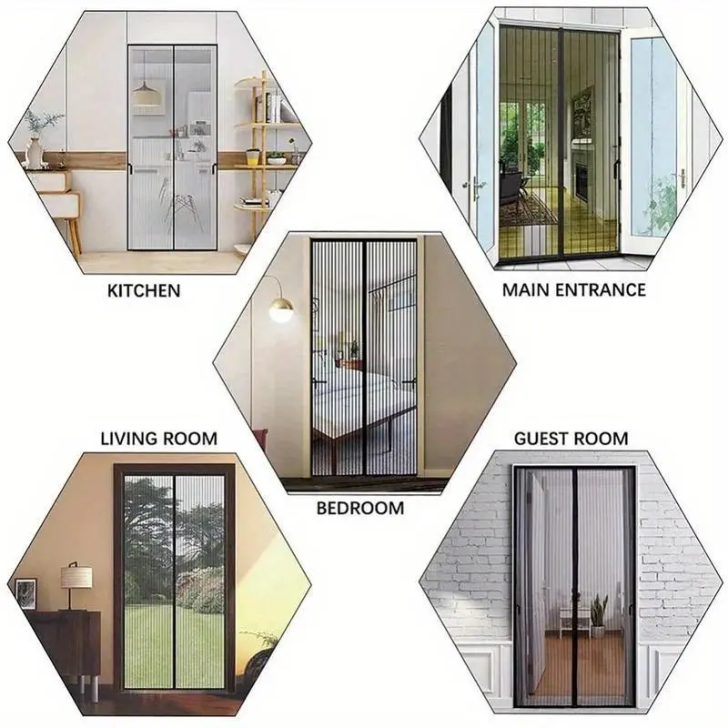 Summer Magnetic Mosquito Net Door 100*210 Cms Window Curtains Automatic Closing Curtain Shades Screen Home Textile Garden