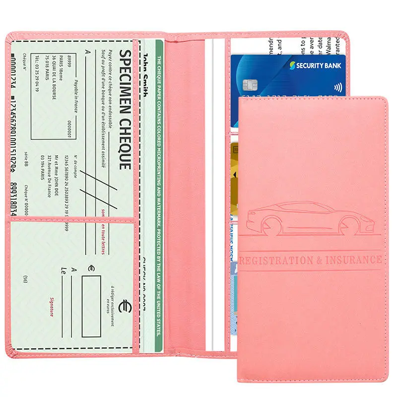 Car Registration and Insurance Holder Vehicle Glove Box Car Organizer Auto Truck Car Comparment Accessories