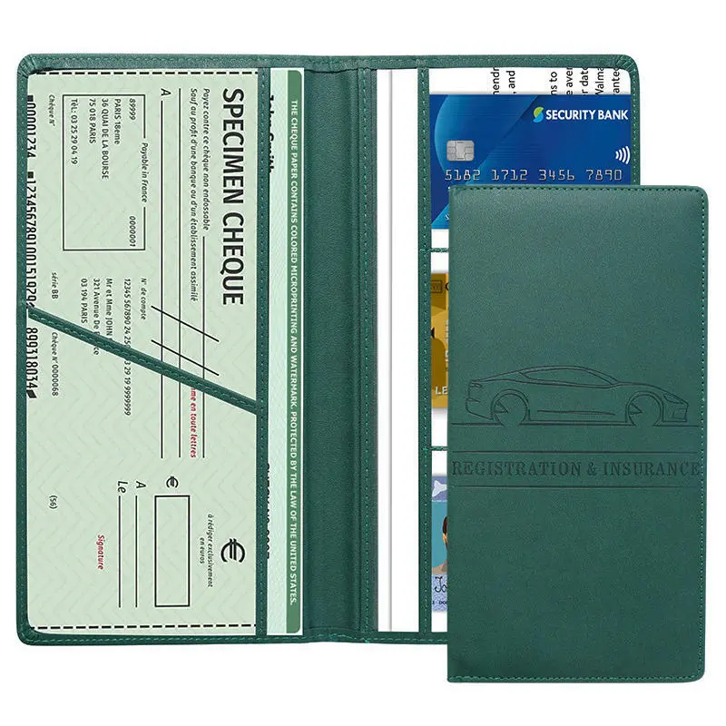 Car Registration and Insurance Holder Vehicle Glove Box Car Organizer Auto Truck Car Comparment Accessories
