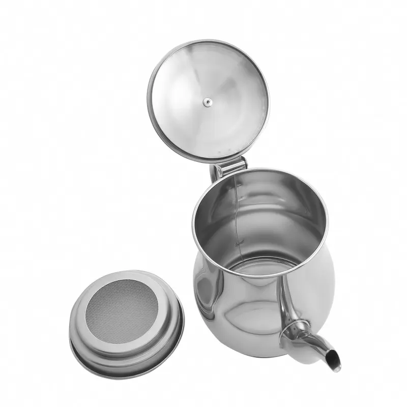1Pc Household Stainless Steel Oil Pot with Filter 800ml 1000ml 1500ml Stainless Steel Cooking Kettle Portable Pot 300 400 550ml