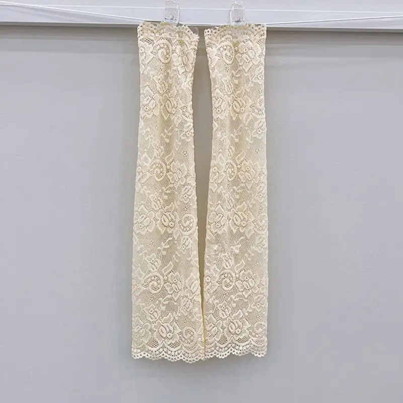 Woman Ladies Lace Arm Cover Sunscreen Long Lace Fingerless Mittens Covered Scar Elastic Sleeve Ladies Driving Gloves Scar Cover