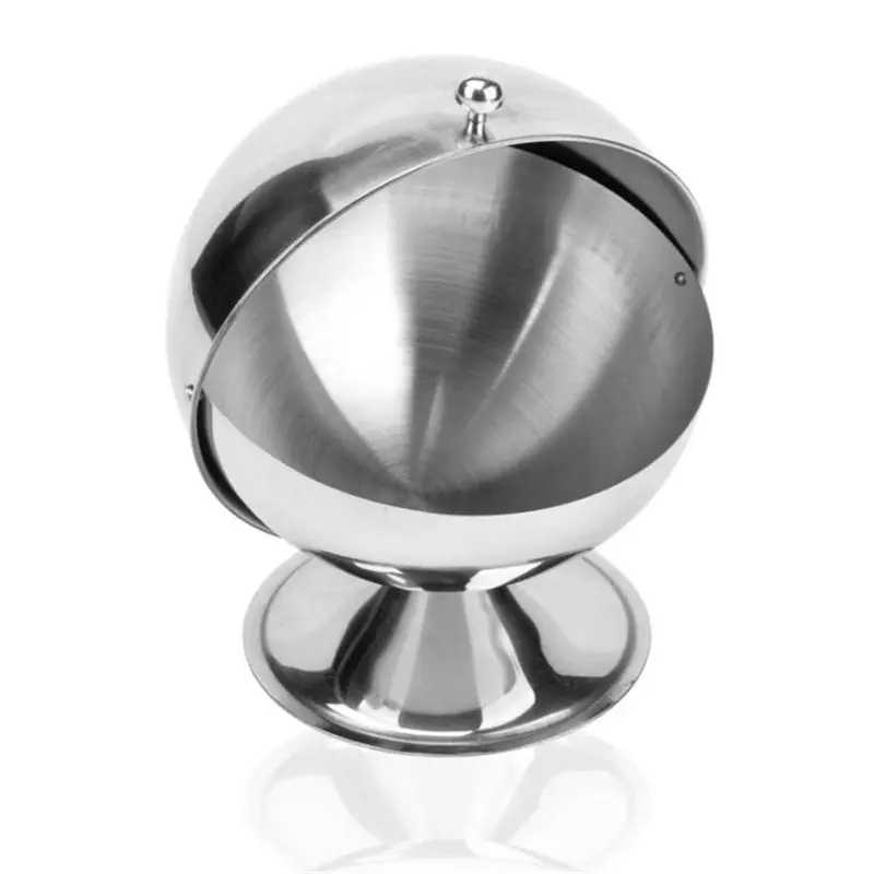 High Quality Home Stainless Steel Kitchen Spherical Sugar Bowl Seasoning Bottle Spice Tank Can Flip Kruidenpot Tarro De Especias
