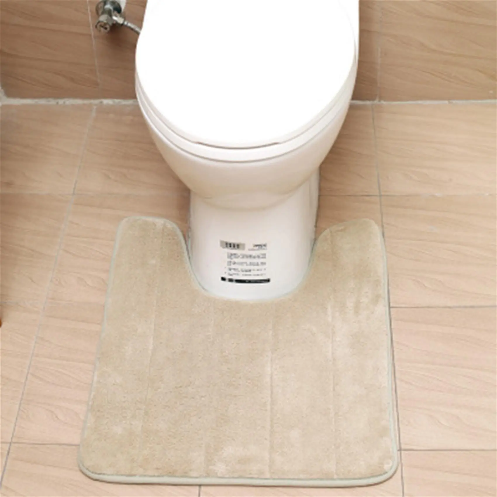 U-shaped Toilet Bath Mat Memory Foam Toilet Mat Soft Anti-Skid Water Absorbing Door Mat Bathroom and Home Decoration