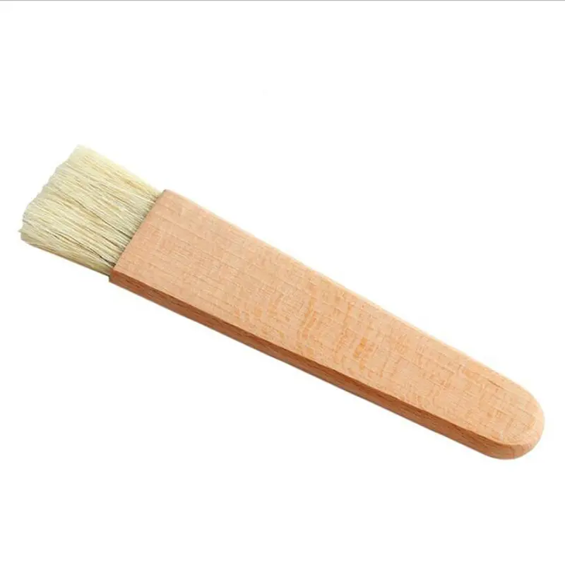 1pc/2pcs Household Kitchen Brush Barbecue Oil Brush Round Handle Bristle Brushes Flat Pastry Baking Brush Kitchen Cooking Brush