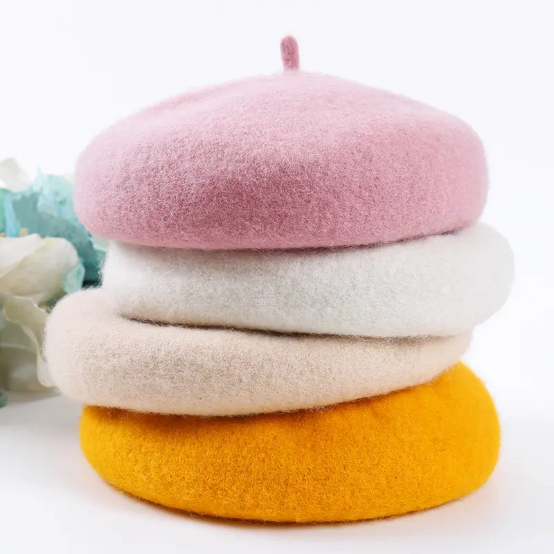 Wool Baby Girl Hat Winter Autumn Kids Beret Hat for Girls Accessories Fashion Baby Cap Infant Stuff 1-4Y