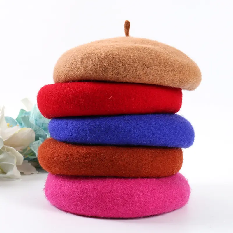 Wool Baby Girl Hat Winter Autumn Kids Beret Hat for Girls Accessories Fashion Baby Cap Infant Stuff 1-4Y