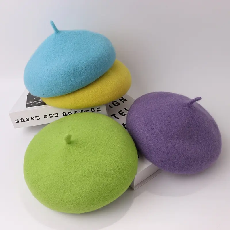 Wool Baby Girl Hat Winter Autumn Kids Beret Hat for Girls Accessories Fashion Baby Cap Infant Stuff 1-4Y