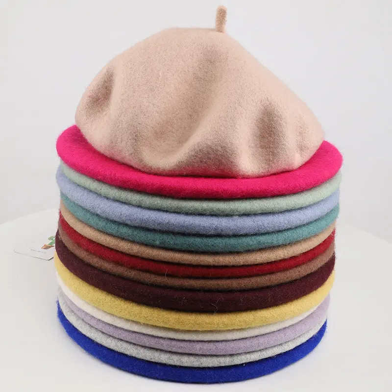 Wool Baby Girl Hat Winter Autumn Kids Beret Hat for Girls Accessories Fashion Baby Cap Infant Stuff 1-4Y