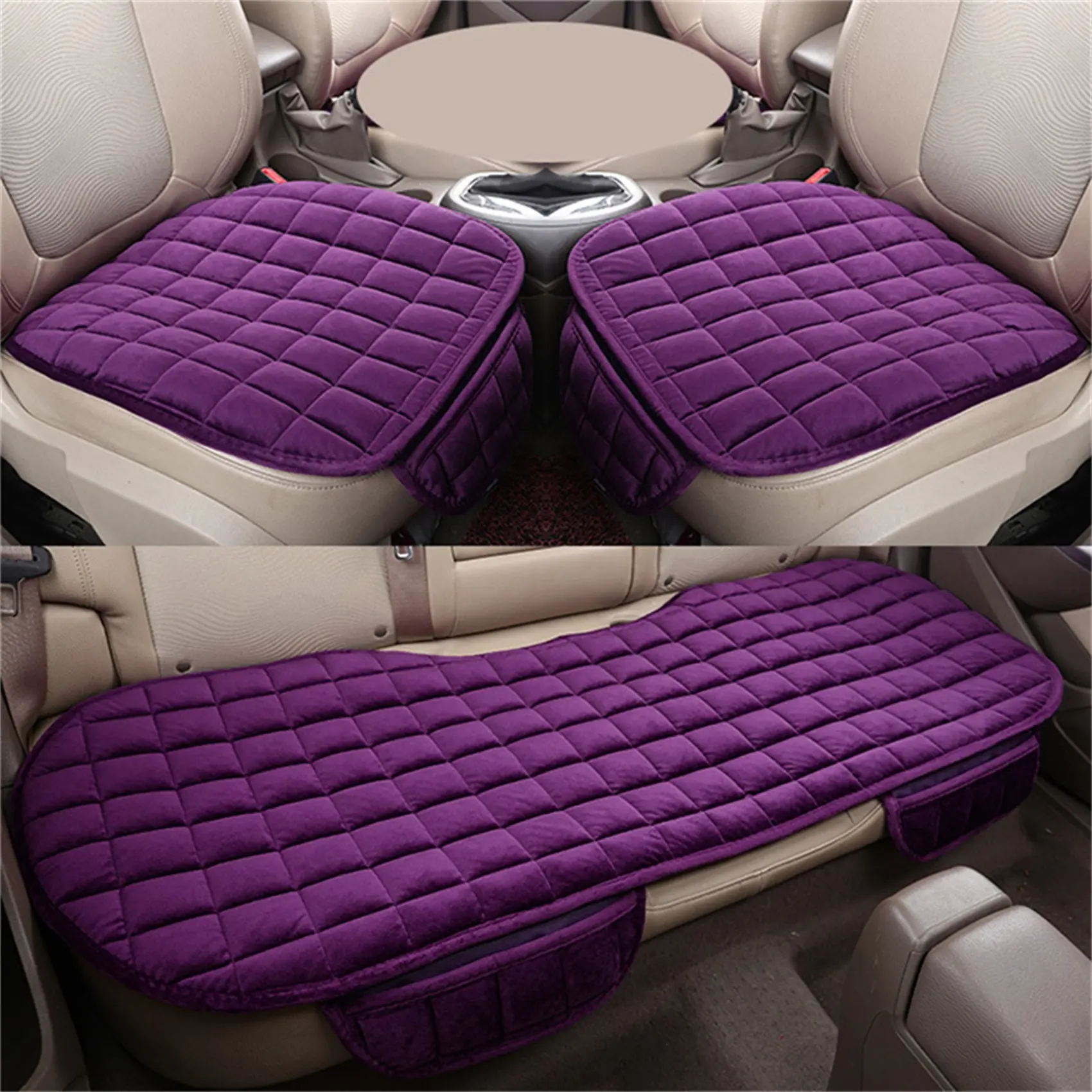 Car Seat Cover Front Rear Fabric Cushion Breathable Car Seat Protector Mat Pad Universal Auto Interior Truck SUV Van Styling
