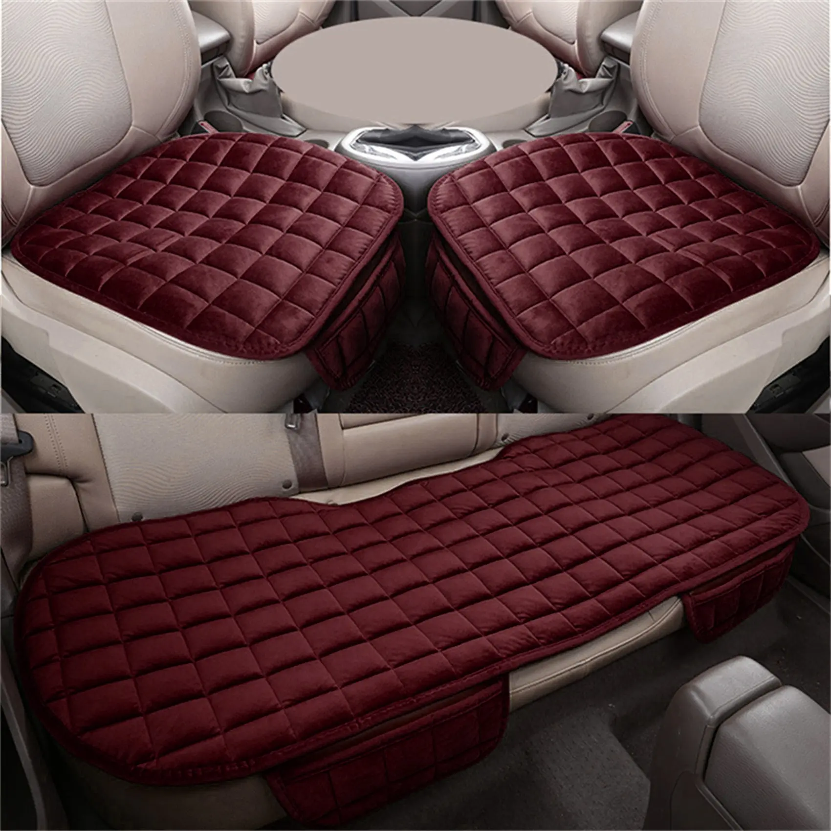 Car Seat Cover Front Rear Fabric Cushion Breathable Car Seat Protector Mat Pad Universal Auto Interior Truck SUV Van Styling
