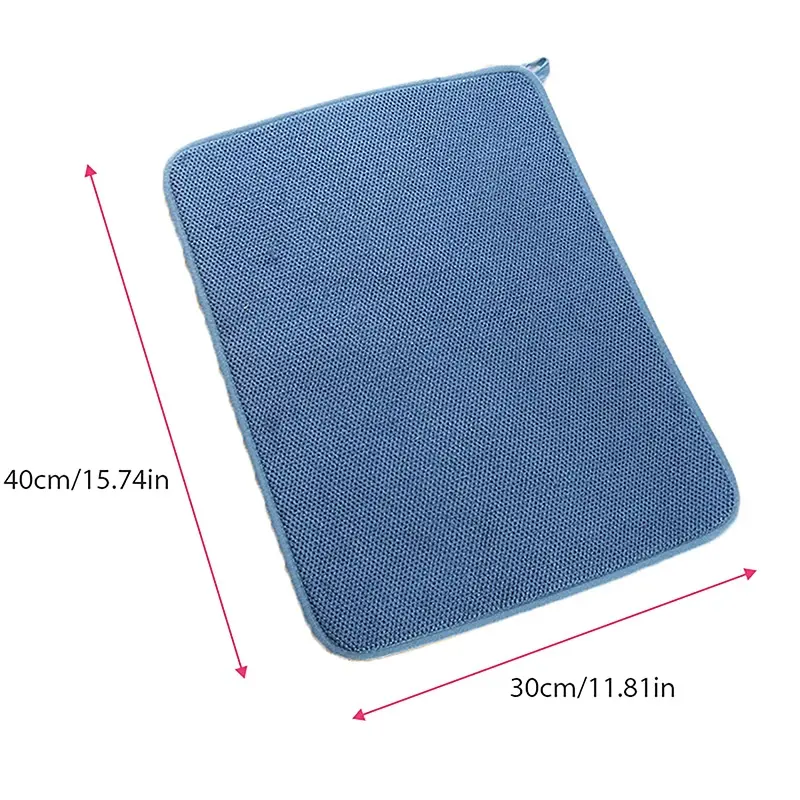 Dish Drying Mat In The Cabinet Drying Mats Microfiber Absorbent Table Placemat Non Slip Heat Resistant Drain Drying Pad 30x40cm