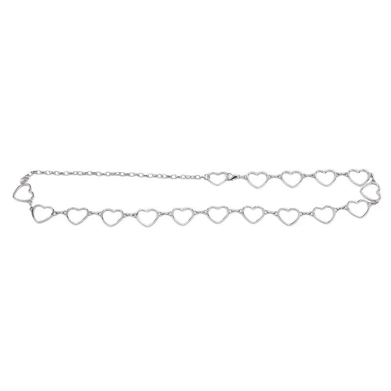 Women Fashion Waistband Pant Classic Waist Chain Love Heart Hollow Girdle For Women Hip Hop Style Metal  Fine Waist Belt Trendy