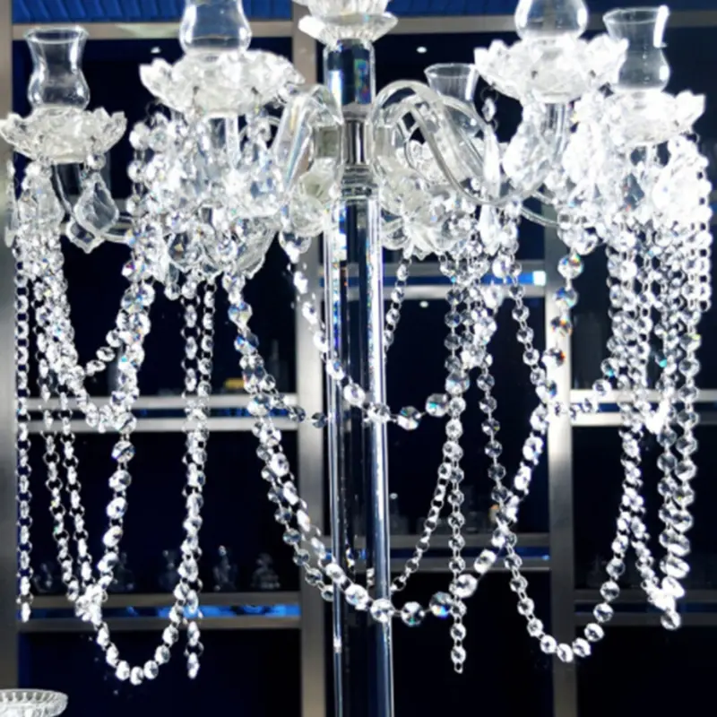Crystal Road Bead Curtain Plastic Crystal Curtain Door Festive Party Home Wedding Decoration