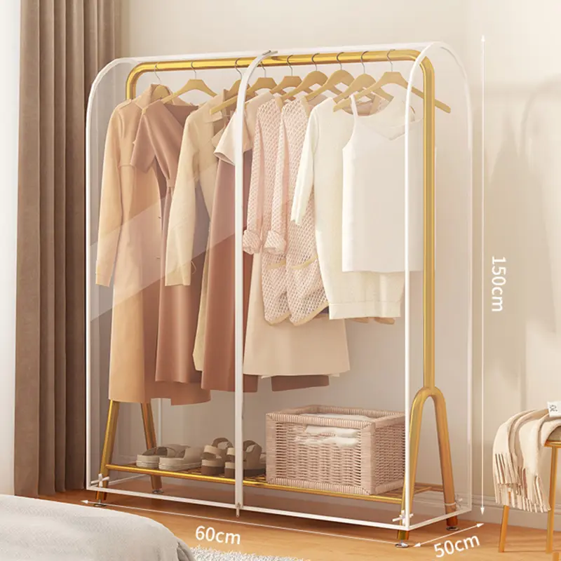 2025 PEVA Clothes Dust Cover Fabric Case Suit Cover For Home Hanging-type Coat Storage Bag Wardrobe Hanger Transparent Organizer