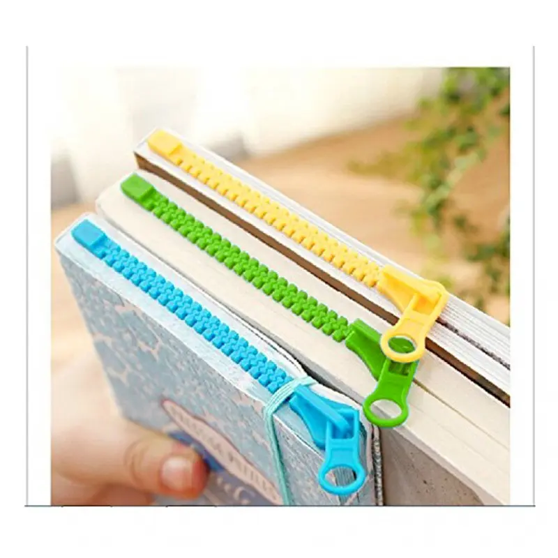 1Pc Creative Zipper Bookmark Kids Funny Reading Book Folder Page Clip Cute Book Mark Novelty Stationery Gift For Boys Girls