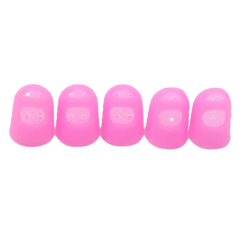 5pcs/Lot Multifunctional Silicone Thimbles Hollowed Out Breathable Protective Finger Sleeve DIY Crafts Sewing Accessories