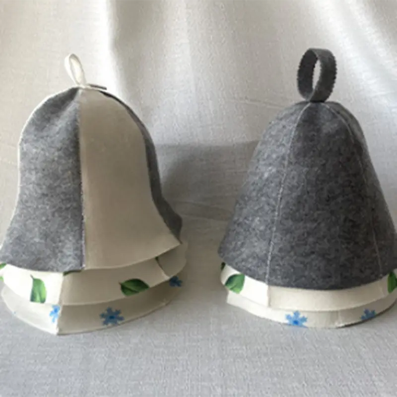1PC Bath Anti Heat Felt Head Protection Free Size Russian Style Shower Cap Sauna Hat Sauna Vaporarium Accessories Wholesale New