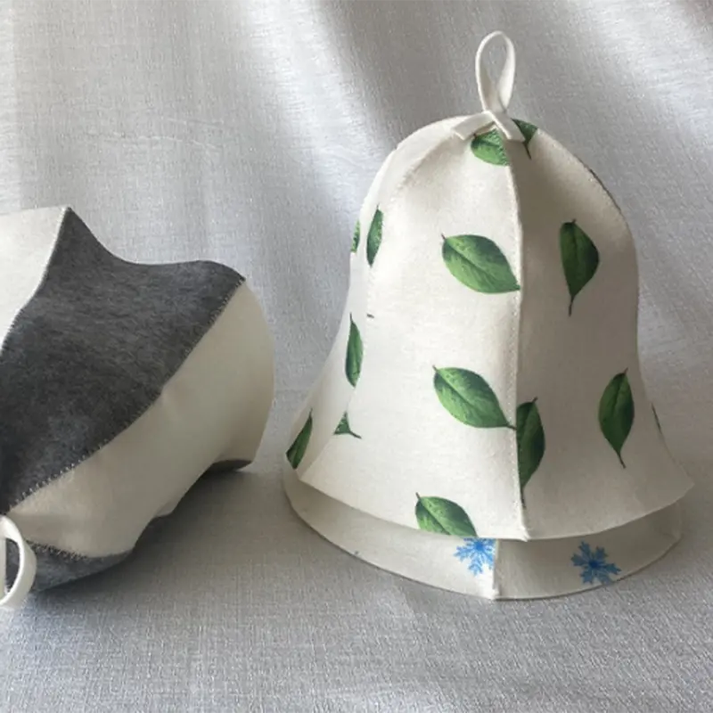 1PC Bath Anti Heat Felt Head Protection Free Size Russian Style Shower Cap Sauna Hat Sauna Vaporarium Accessories Wholesale New