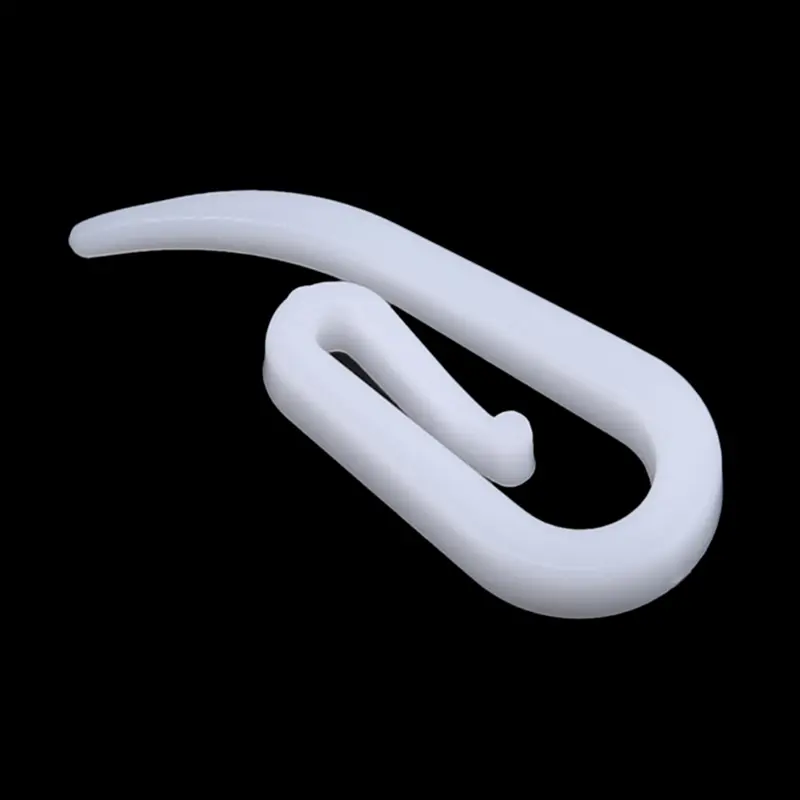 100-200pcs White Hanging Curtain Hooks Household Plastic Window Hanger Curtain Curtain Hooks Holder Poles Tracks Accessories