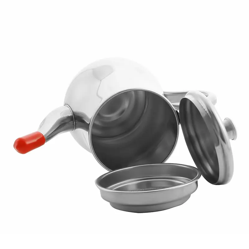 Strainer Oiler Stainless Steel Household Leak-Proof Pot Pour Oil Bottle Practical Oil Cans Seasoning Jars Kitchen Supplies