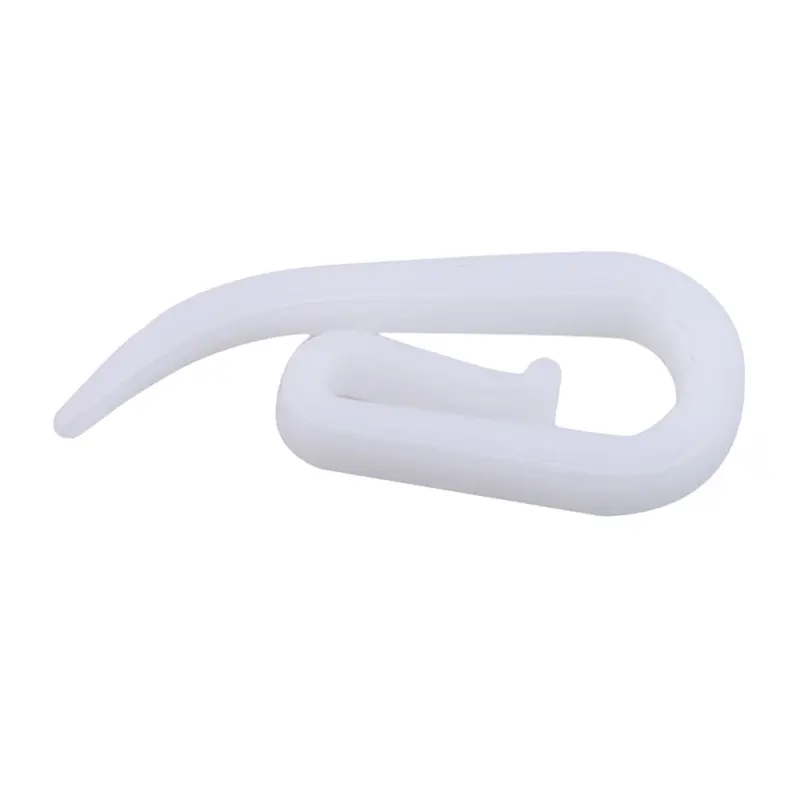 100-200pcs White Hanging Curtain Hooks Household Plastic Window Hanger Curtain Curtain Hooks Holder Poles Tracks Accessories