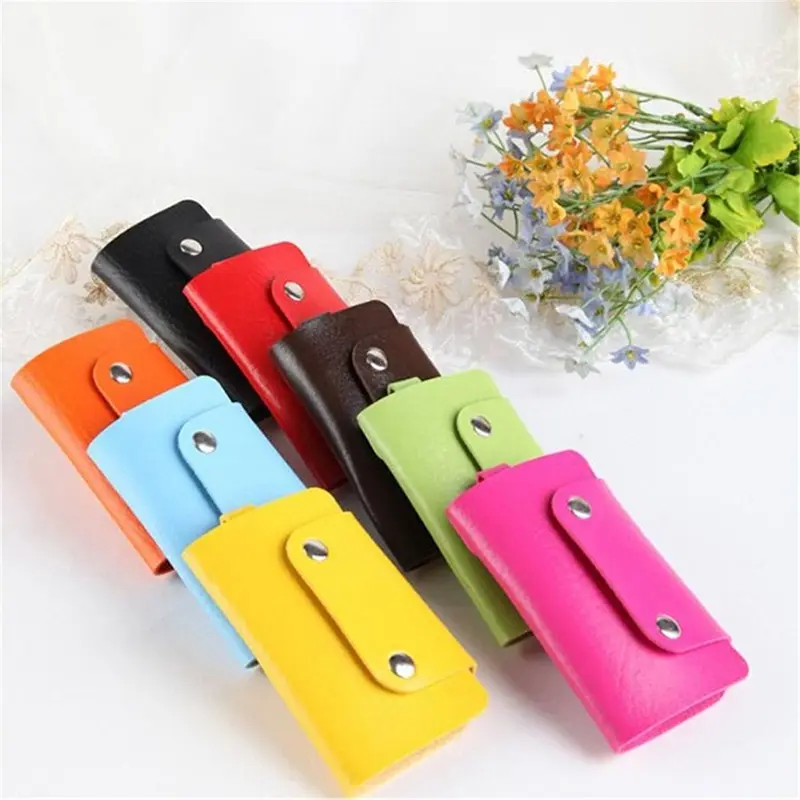 Keychain Wallet Pu Leather Key Holders Women Men Keys Organizer Fashion Solid Key Wallets Key Pouch Car Keychain Housekeeper