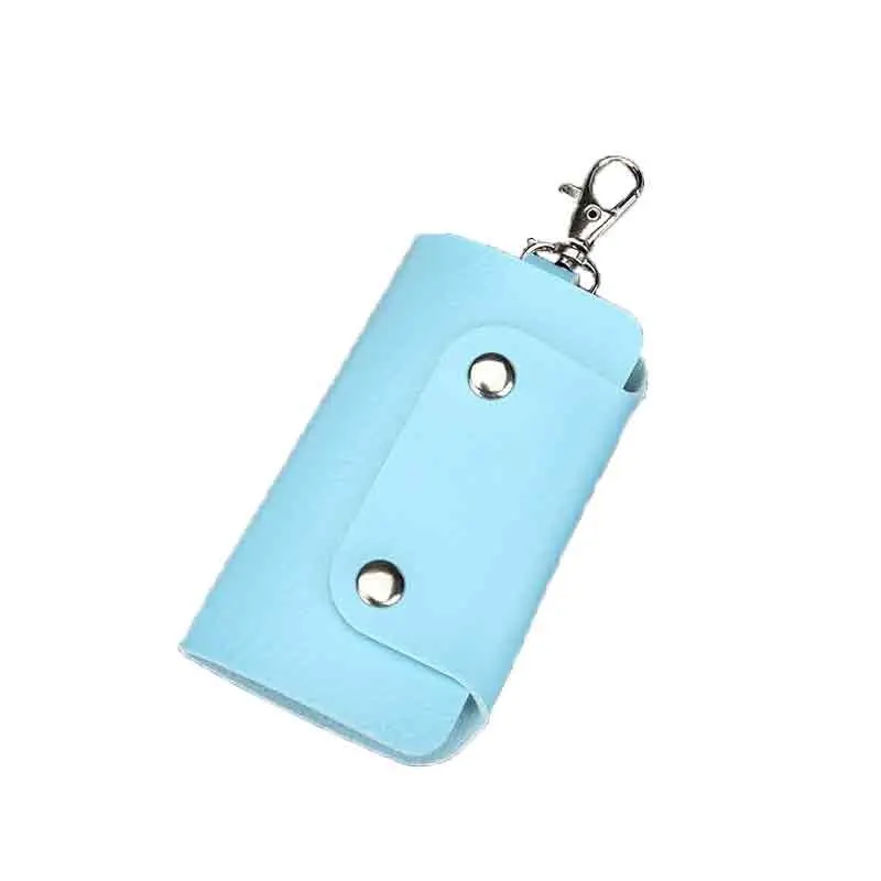 Keychain Wallet Pu Leather Key Holders Women Men Keys Organizer Fashion Solid Key Wallets Key Pouch Car Keychain Housekeeper