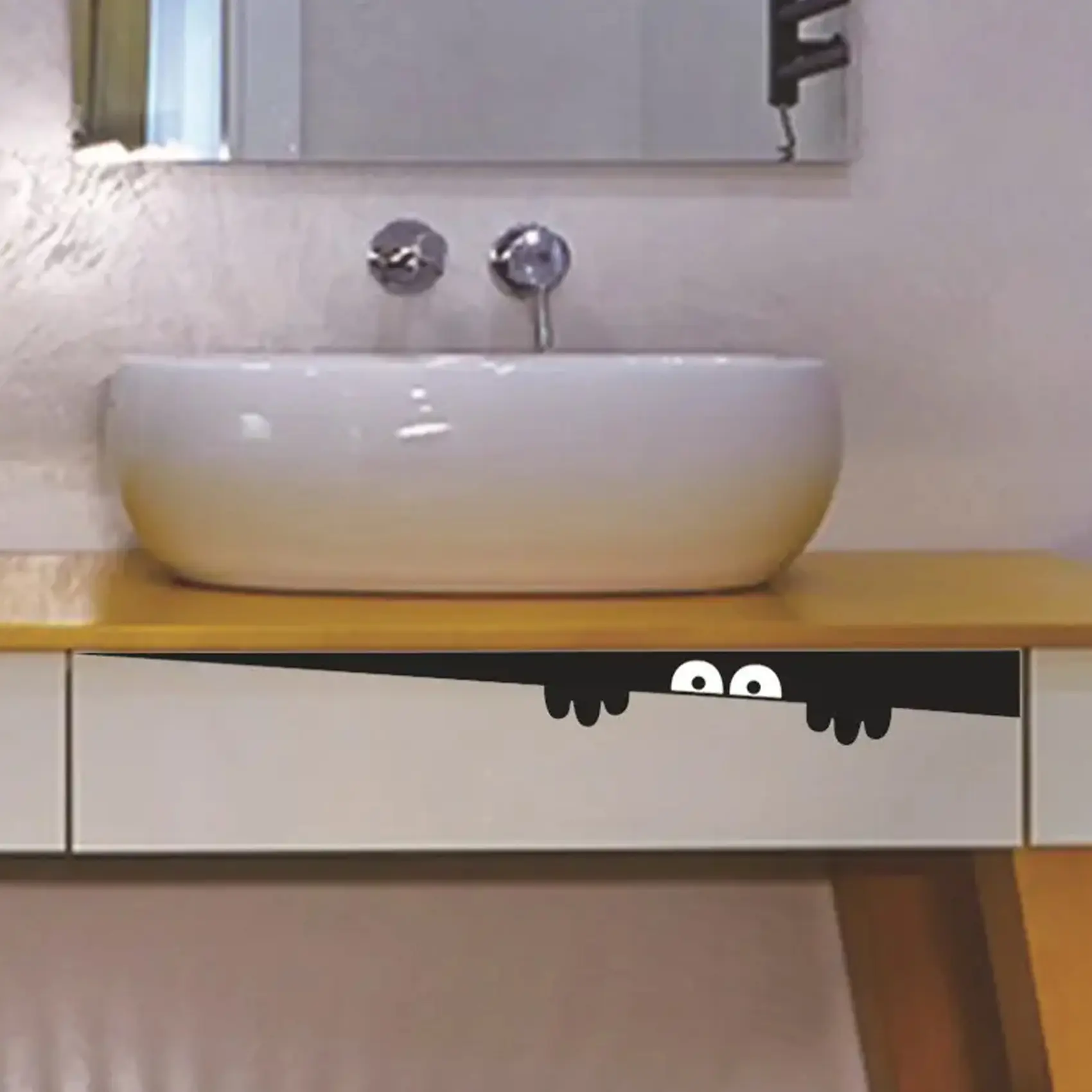 Funny DIY Wall Sticker Toilet Seat Stickers Peep Monster Washbasin Bathroom PVC Cute Cartoon Decal art Removable Home Decor