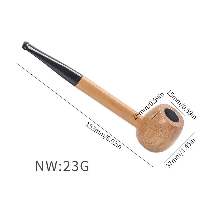 Wooden Smoking Tobacco Pipe Retro Straight Tobacco Filter Pipe Wood Tobacco Pipe Tobacco Smoking Pipe Wooden Pipe Smoking Gift