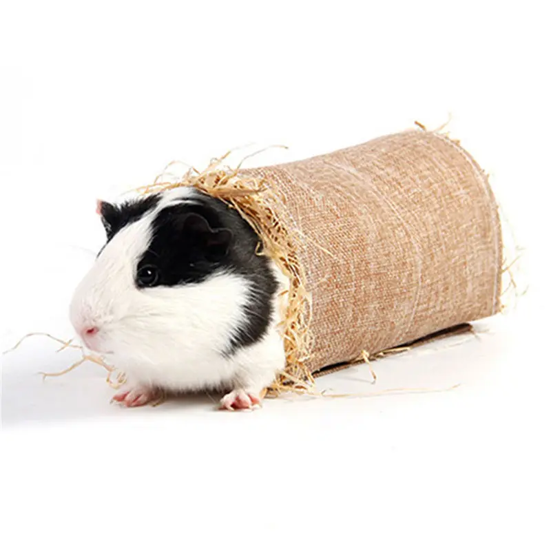 Rabbit Hideaway Toy Grass Straw Bunny Toy Tunnel Hamster Accessories For Guineapig Chinchilla Ferret Rats клетка для грызунов