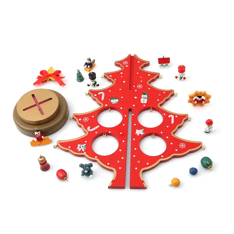 Creative DIY Wooden Christmas Tree Decoration Xmas Tree Table Desk Decoration Christmas Gift Ornament