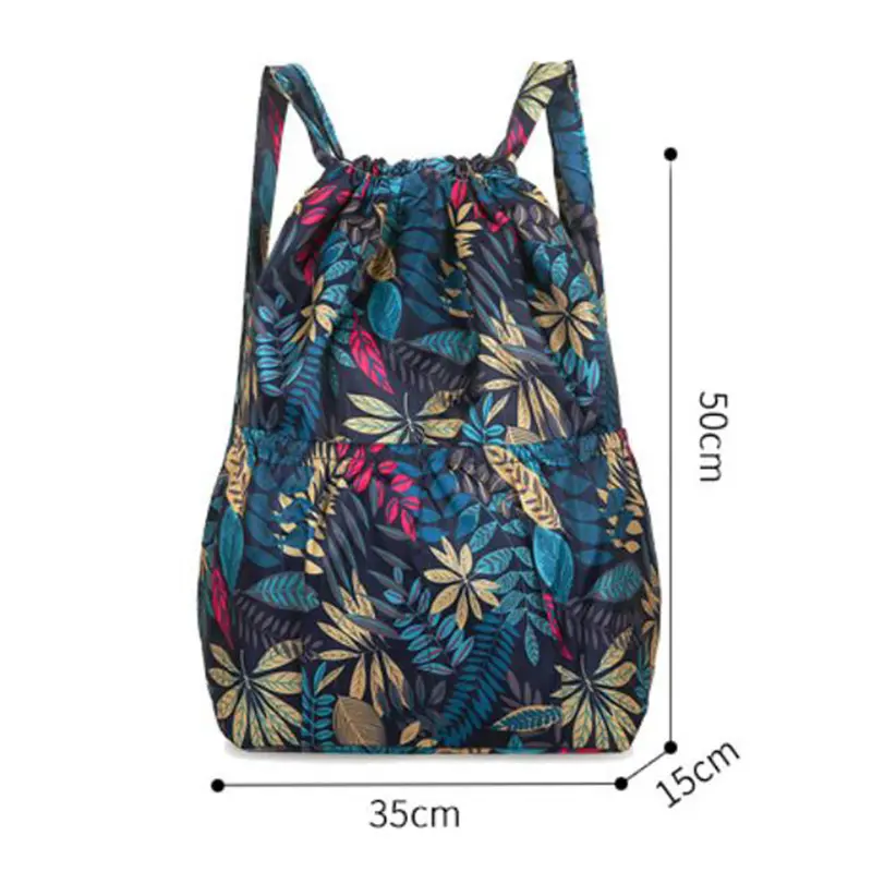 Women's Backpack Drawstring Large Capacity Lightweight Leisure Minimalist Portable Shopping Traveling Female's Backpack 2024