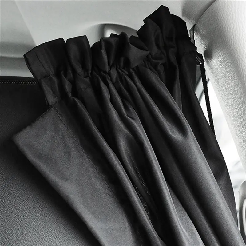 2Pcs Car Isolation Curtain Sealed Taxi Cab Partition Protection Commercial Vehicle Air-conditioning Sunshade And Privacy Curtain