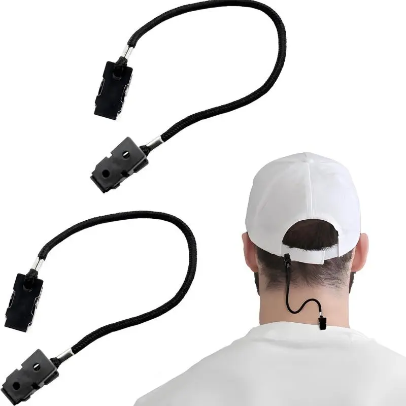 ﻿2Pcs Sunglasses Chain Glasses Cap Wind-proof Rope Hat Clips Cap Retainer Outdoor Scarf Clip Lanyard Rope Cord For Camping