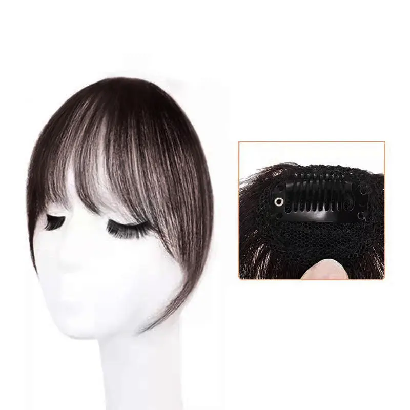 Fake Air Bangs Hair Clip-In Extension Synthetic Hair Fake Fringe Natural False Hairpiece Women Clip in Bangs Hair Styling Tools