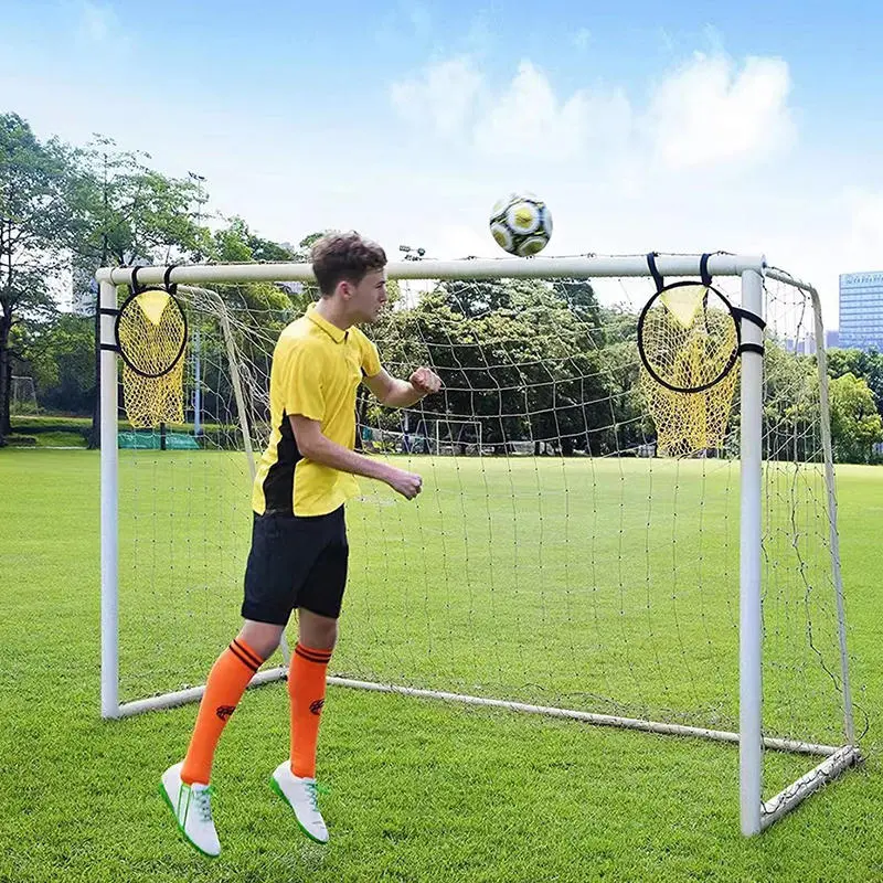 Soccer Football Target  Net Free Kick Shooting Practice Target For Soccer Training Equipment Pocket Auxiliary Yellow Color Net
