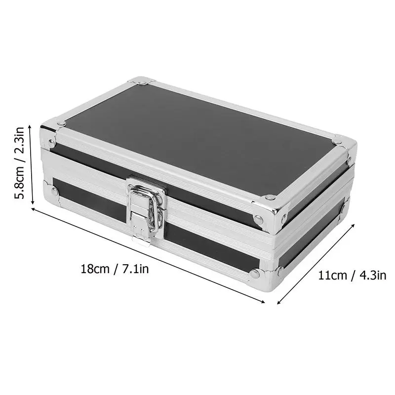 Portable Aluminum Alloy Storage Box Cash Document Tools Home Safe Black Props Metal Password Storage Boxes