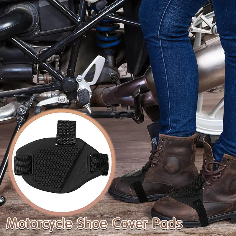 2pcMotorcycle Shift Pad Gear Shoes Protective Motorbike Gears Shifter Men Waterproof Protector Motocross Boots Cover Accessories