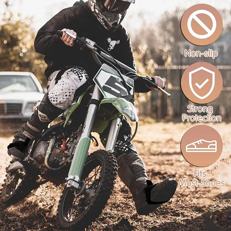 2pcMotorcycle Shift Pad Gear Shoes Protective Motorbike Gears Shifter Men Waterproof Protector Motocross Boots Cover Accessories