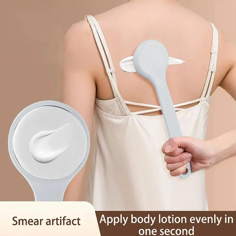 Handy Applicator Body Wash Brush Padded Brush With Long Reach Handle Self Application For Back Feet Skin Cream Sunscreen Lotion