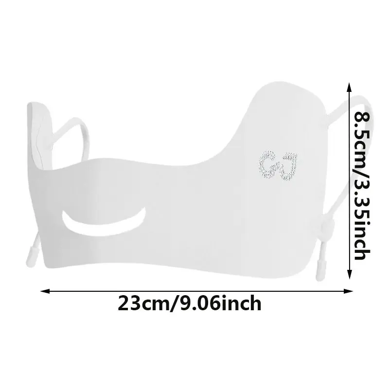 Summer Ice Silk Sunscreen Mask Women Outdoor UV Shade Breathable Golf Mask Half Breathable Hanging Ear Outdoor