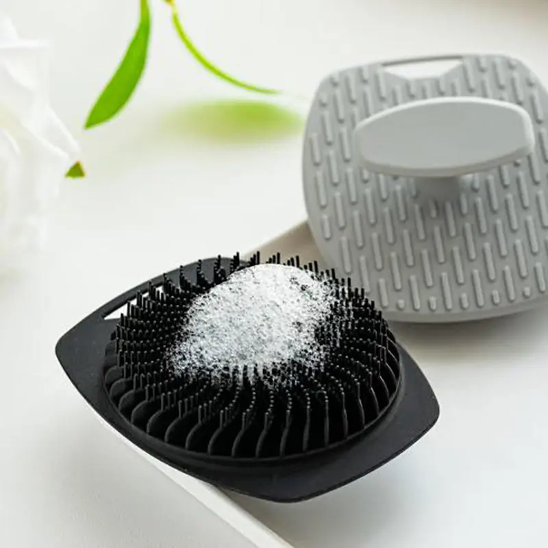 Soft silicone exfoliating brush back brush body cleaning brush shower soft massage bath brush  Body Scrubber Shower Clean