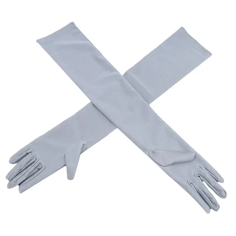 Women's Mittens Long Gloves Autumn Winter Fashion Solid Colors Female Satin Opera Evening Party Prom Costume Glove