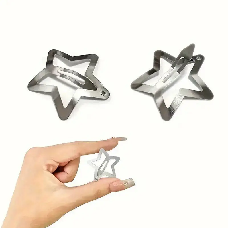 High Quality Star Hair Clip Metal Clip Pentagonal Star Hair Clip Colorful Hair Clip Metal Snap Headband Hair Jewelry Gift