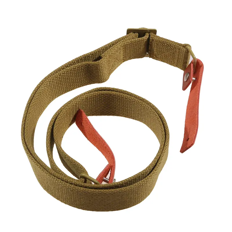 2024 Original Sling Airsoft Hunting Shooting Adjustable Leather Two Point Tactical AK Rifle Strap Survival Belt