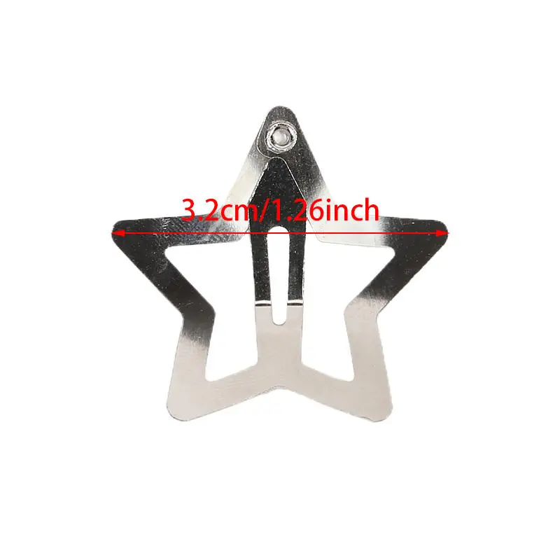 High Quality Star Hair Clip Metal Clip Pentagonal Star Hair Clip Colorful Hair Clip Metal Snap Headband Hair Jewelry Gift