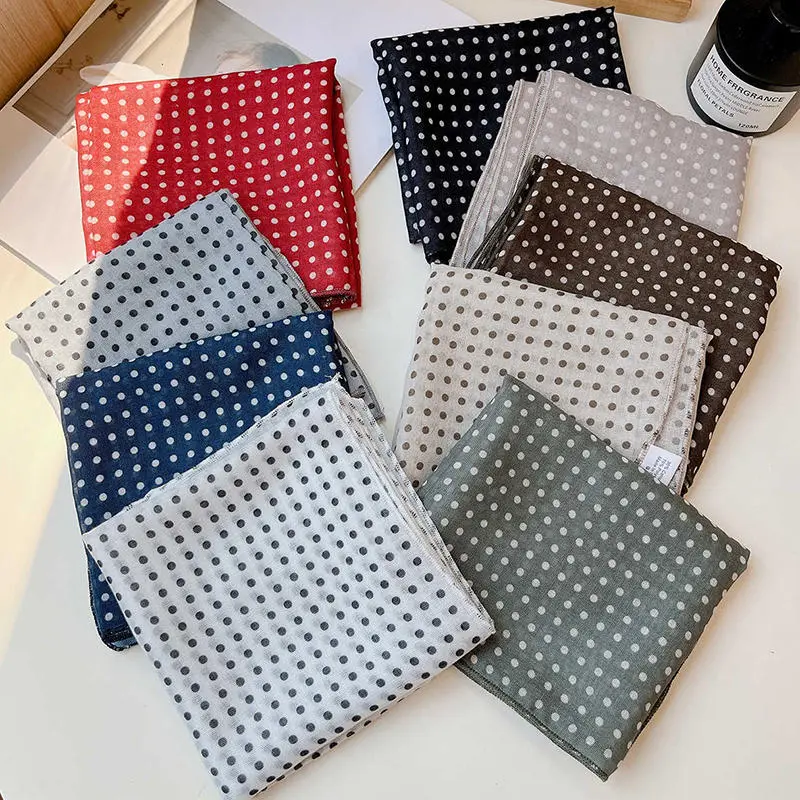 Square Wavelet Point Scarf Hair Band Fashion Print Wrap Hairband Headband Hairscarf Turban Kerchief Bandanas 58cm