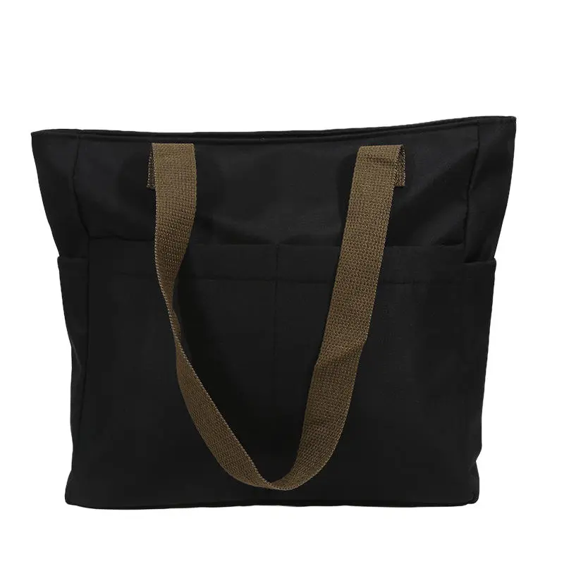 Canvas Tote Bag Casual Artistic Single Shoulder Handbag Large Capacity Multifunctional Commuting Working Women's Shopping